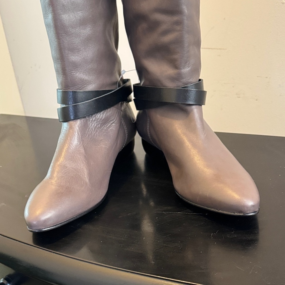 Pour La Victoire Gray Over The Knee Pull Up Boots, Like New View 4